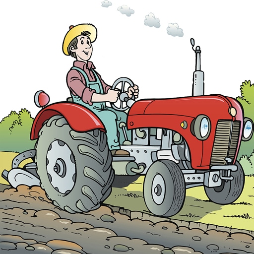 cartoon tractor puzzle