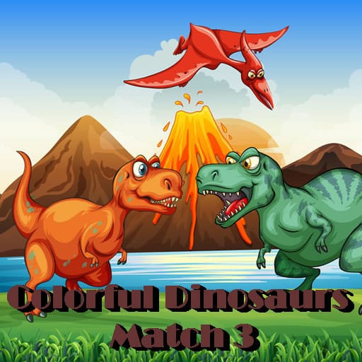 colorful dinosaurs match 3