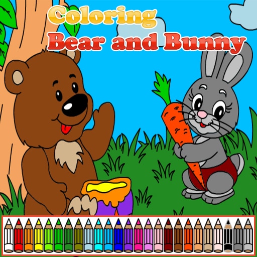 coloring bear and bunny
