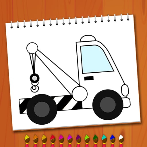 coloring book excavator trucks