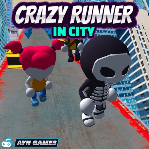 crazy runner in city