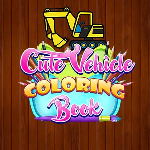 cute vehicle coloring book