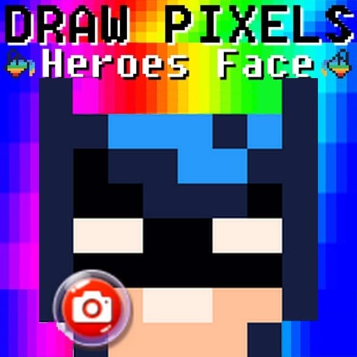 draw pixels heroes face