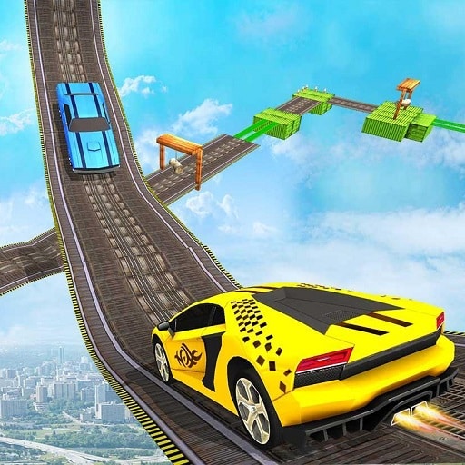 mega ramp stunt cars