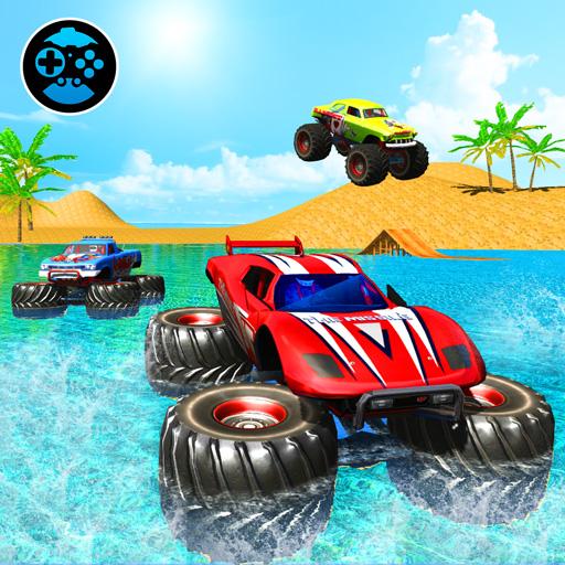 monster truck water surfing truck racing games