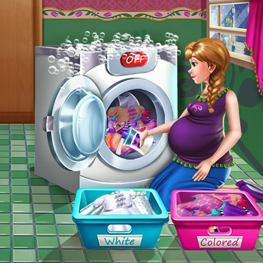 pregnant princess laundry day