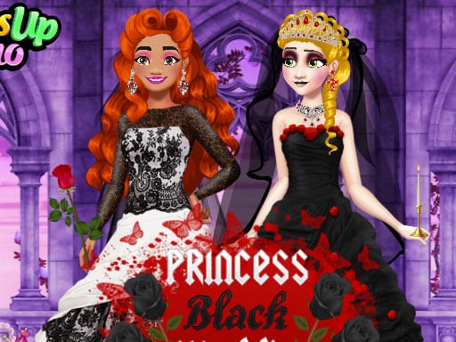 princess black wedding dress