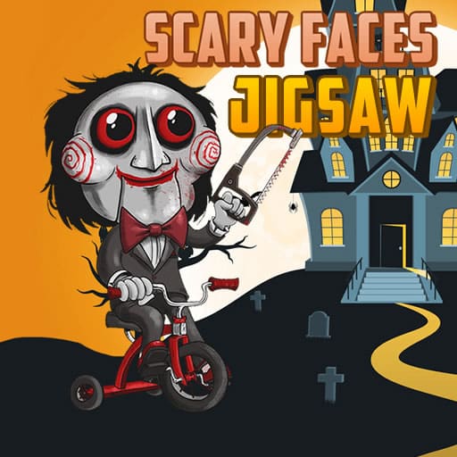 scary faces jigsaw