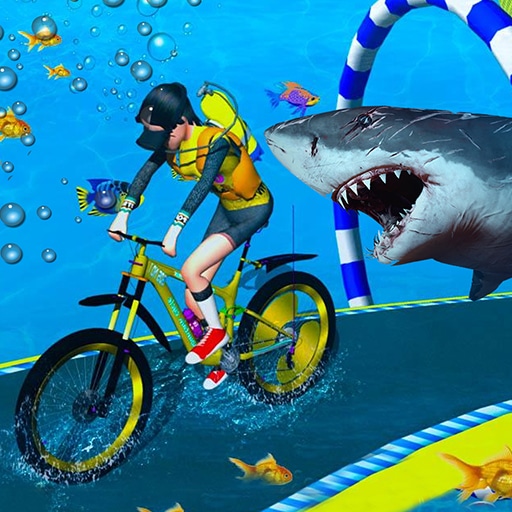 under water bicycle racing